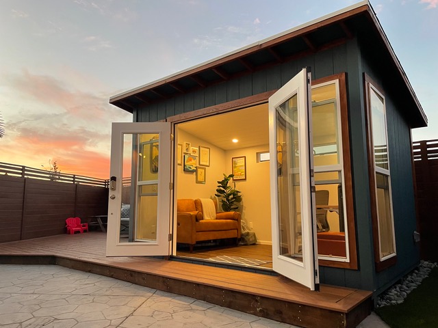 One of the luxury sheds from Genuine Shed.