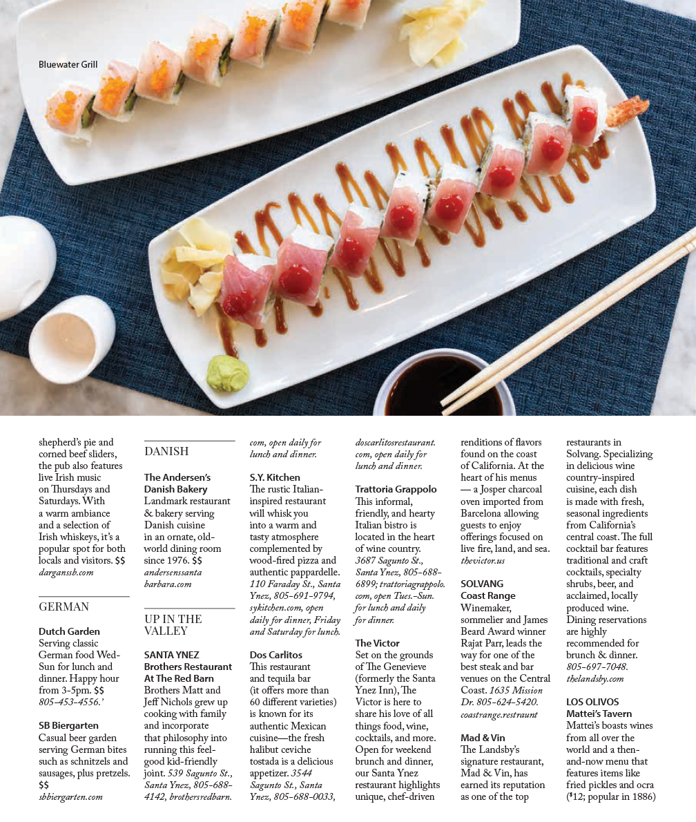 Food + Home Dining Guide Santa Barbara Summer 2025