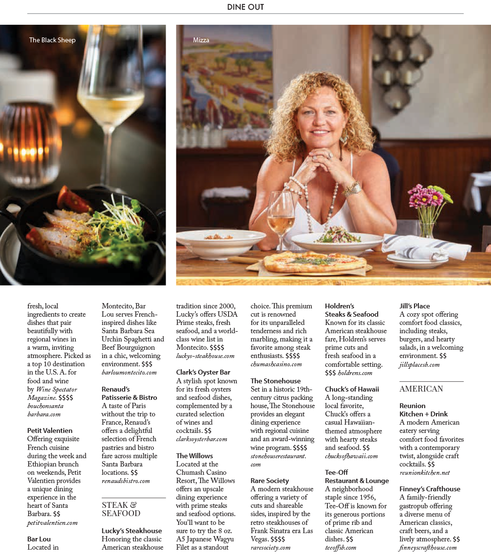 Food + Home Dining Guide Santa Barbara Summer 2025