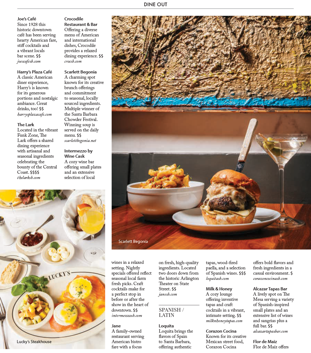 Food + Home Dining Guide Santa Barbara Summer 2025